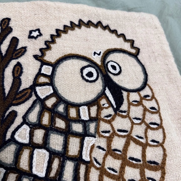 Harry Potter Inspired Embroidered Decorative Throw Pillow Case Owl 15x16 - Picture 3 of 12